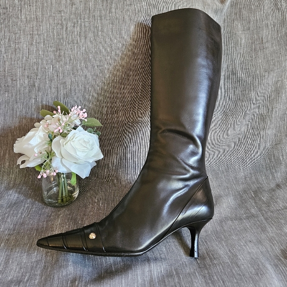 Chanel Dark Brown Mid Calf High-End Fashion Boots Size 6 US (MINT) - Picture 9 of 16